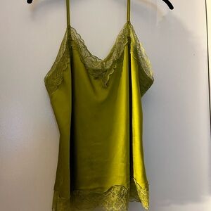 Express Olive Lace Satin Camisole
